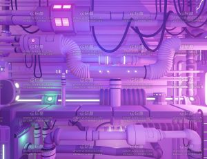 卡通科幻场景包Blend工程源文件