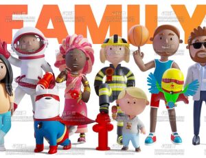 卡哇伊卡通人物宠物模型包Blend资产库