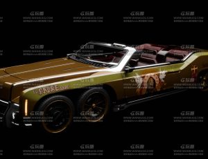 高级科幻赛博朋克敞篷跑车Blend模型