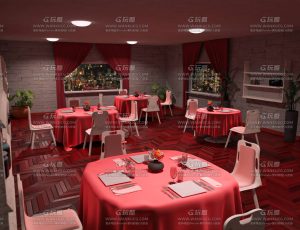 高级奢华酒店餐厅场景Blend工程源文件