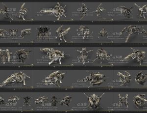 高级外星文明科幻驾驶载具模型包Blend资产库