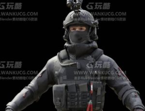 三角洲部队战士Blend模型