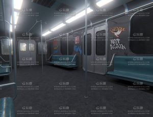 带动画的国外地铁站场景Blend工程源文件