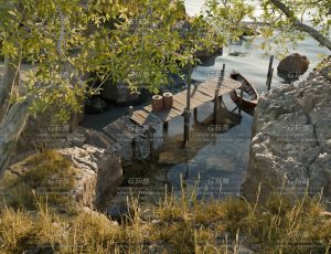 湖边小景场景Blend工程源文件