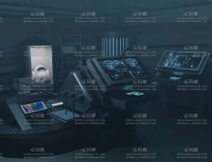 科幻小型室内控制场景Blend工程源文件