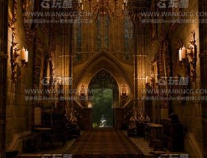 奢华宫殿古堡室内场景Blend工程源文件