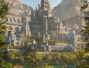 唯美世界精灵城堡场景Blend工程源文件