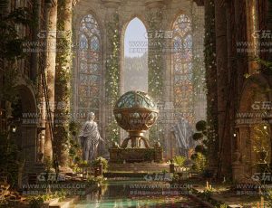 壮观唯美的魔法古堡室内场景Blend工程源文件