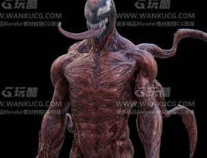 蜘蛛侠红色毒液Blend模型