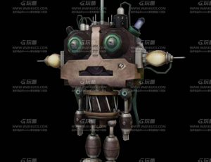 小型蒸汽朋克可爱机器人Blend模型