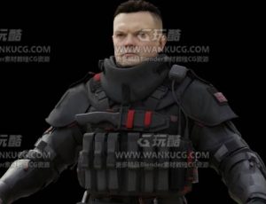 铁头大兵战士Blend模型