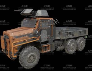 末日重装皮卡车Blend模型