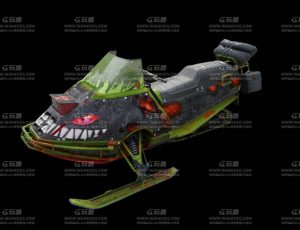 雪地高级雪橇车Blend模型