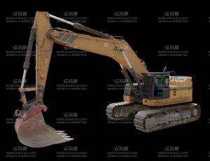 高级大型挖掘机Blend模型