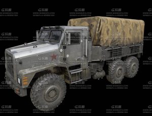 军事运输大车Blend模型