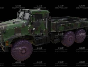 军用大货车Blend模型