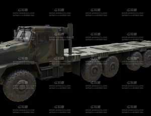 火箭炮运输拖车Blend模型