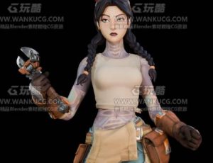 机械厂维修个性女孩Blend模型