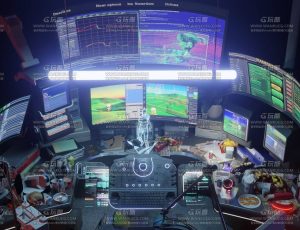 未来科技赛博朋克电脑工作台Blend工程源文件