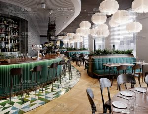 高档餐厅超写实渲染场景Blend工程源文件