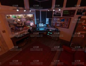 木屋音乐工作室场景Blend工程源文件