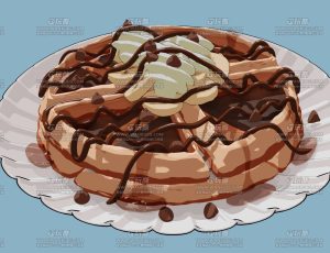 卡通美味巧克力蛋糕Blend模型