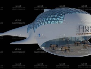 海洋鲸鱼建筑Blend模型