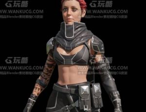 女外星战士舰长Blend模型