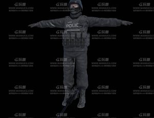 反恐部队战士Blend模型