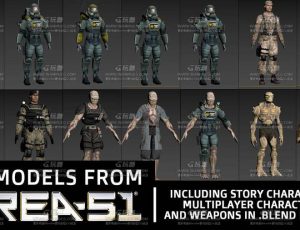 76+宇宙外星角色模型包Blend资产库