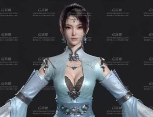 MAYA古代高精度美型角色模型