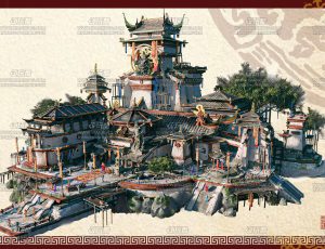 大气古代古风建筑模型包Blend资产库