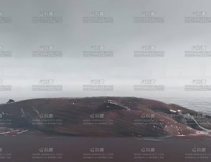 海滩鲸鱼死尸动画场景Blend工程源文件