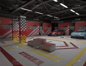 赛车车库车室场景Blend工程源文件