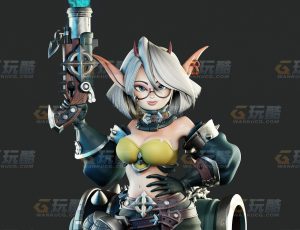 Blender全流程创建风格化机械枪手女精灵角色大师课程