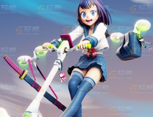 Blender全流程创建风格化科幻骑踏板车的女孩大师课程