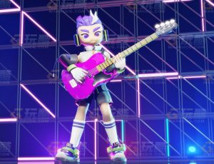 Blender全流程创建带动画的风格化吉他小子大师课程