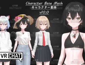 三渲二模块化校服女孩Blend模型