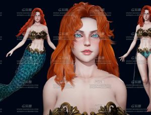 UE5素材—美人鱼少女