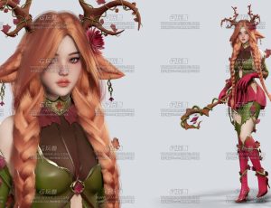 UE5素材—精灵树女孩