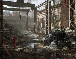 UE5素材—扫描工业废弃建筑场景