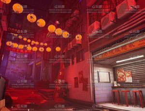 UE5素材—中国城小巷场景