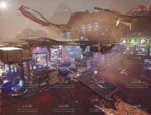 UE5素材—科幻水果市场