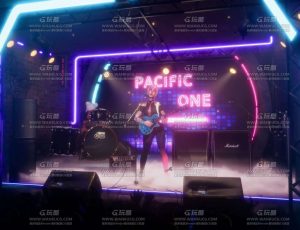 UE5素材—地下摇滚夜晚演唱会舞台