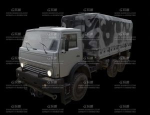 军用运输载物车Blend模型