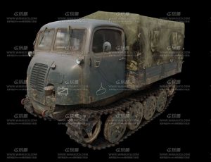 坦克轮小型运输车Blend模型