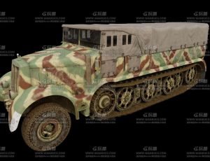 坦克轮运输车Blend模型