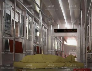 地铁厢内场景C4D工程源文件