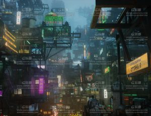 科幻赛博朋克贫民区C4D工程源文件