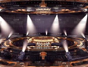 黑金舞台C4D工程源文件